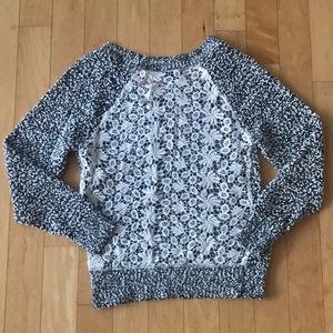 Sweaters - Adorable Boucle Sweater W/ Open Lace Back Sweaters - Adorable Boucle Sweater W/ Open Lace Back